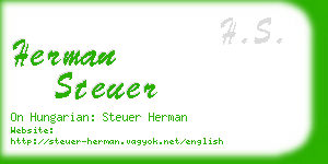 herman steuer business card